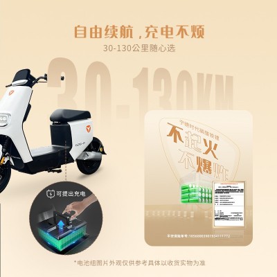 雅迪电动车G25-H成人电瓶车自行车2024新款电单车小电驴超长续航图4