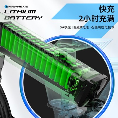 电动车助力电动自行车代步折叠车轻便型20寸变速锂电石墨烯单车男图4