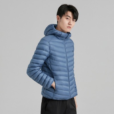 平湖羽绒服男轻薄款新款冬季男士90白鸭绒休闲时尚连帽短款外套图4