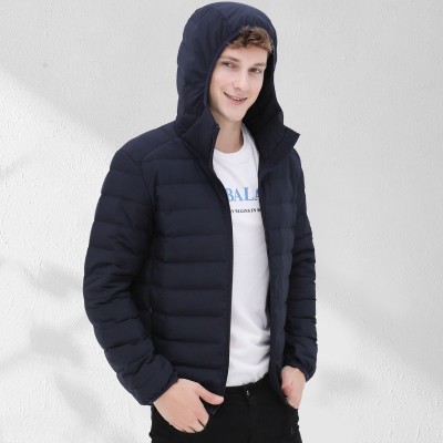 高品质90白鸭绒男士轻薄款羽绒服短款连帽压胶休闲大码秋冬男外套图3