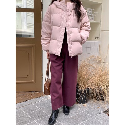 羽绒服女2024冬季新款韩版宽松显瘦百搭白鸭绒连帽加厚面包服外套图4