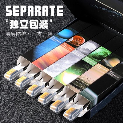 【6支礼盒装】轻奢牙刷宽头细丝软毛水晶手柄抑菌高档牙刷批发图3