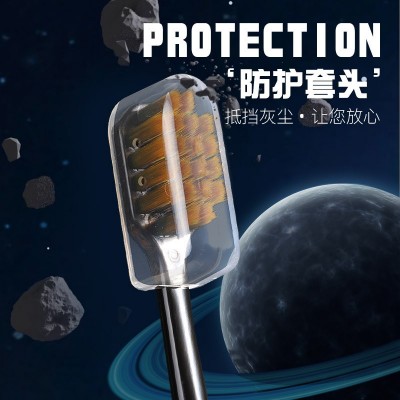 【6支礼盒装】轻奢牙刷宽头细丝软毛水晶手柄抑菌高档牙刷批发图2