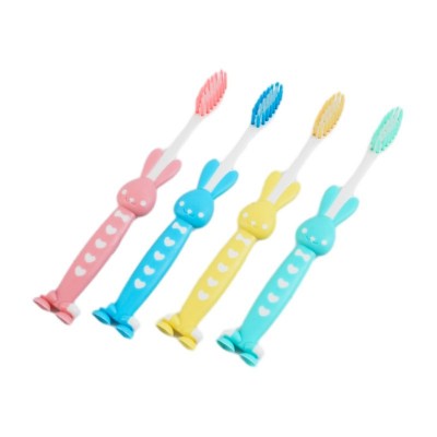 小兔卡通儿童牙刷软毛酒店宾馆民宿马卡龙糖果色儿童卡通软毛牙刷图5