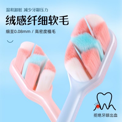 炫彩万根毛牙刷高颜值纳米超细软毛成人情侣家庭月子厂家批发代发图4