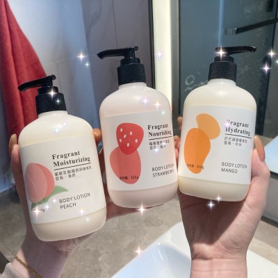 直播爆款芒果水蜜桃身体乳保湿补水身体乳液滋润易收草莓香 氛润肤图3