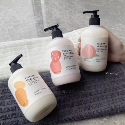 直播爆款芒果水蜜桃身体乳保湿补水身体乳液滋润易收草莓香 氛润肤图2