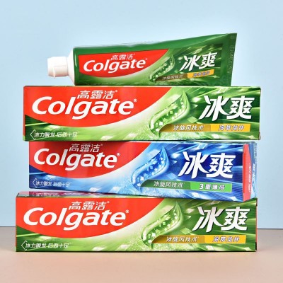 120g高露洁牙膏冰爽三重薄荷口气清新含氟清洁口腔家庭批发家用图2
