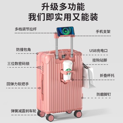拉杆箱女学生密码箱大容量旅行箱男韩版登机行李箱轻便万向轮箱包图4