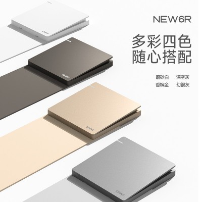 正泰开关插座批发大板家用暗装86型面板一开五孔USB16三孔6R白色图2