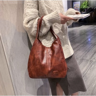 厂家货源 软皮手提包2024新款包包女大容量简约单肩包托特包图3