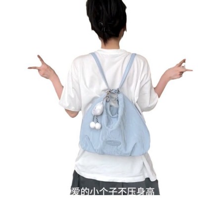 批发简约森系通勤托特包质感学生上课双肩背包单肩斜挎包包手提包图4
