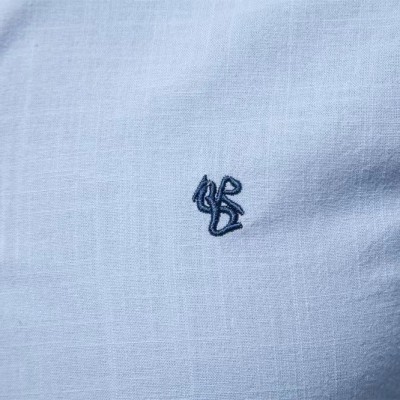 春夏季新款潮款商务衬衫男士棉麻休闲日系时尚纯色长袖衬衫男美码图3