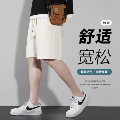 2025短裤夏季潮流宽松纯色男士休闲裤运动裤时尚夏款短裤ins港风图2