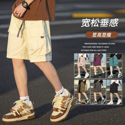 工装短裤子男士夏季冰丝薄款短裤速干五分休闲裤男生外穿运动中裤图2