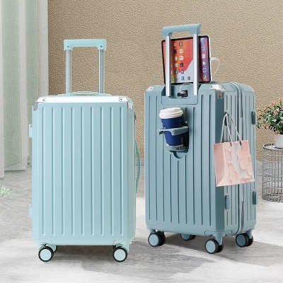 高颜值大容量行李箱女结实耐用旅行箱男多功能学生拉杆箱密码箱子图1