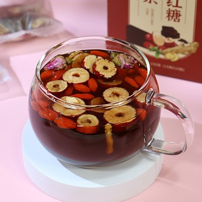 阿胶红糖姜枣茶批发黑糖阿胶桂圆红枣枸杞玫瑰花女人姨妈养生花茶图2