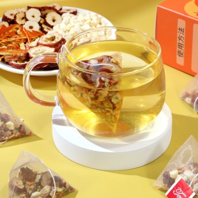 苹果山楂茶红枣橘皮组合茶三角包养生花茶水果茶直播代发工厂批发图2
