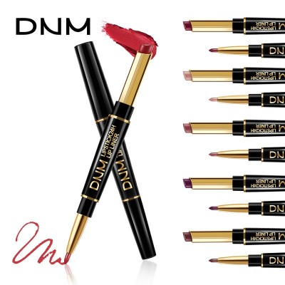 DNM双头口红唇线笔珠光哑光显色防水口红唇笔 跨境专供图3