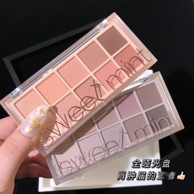 彩妆Sweet mint十色眼影盘珠光哑光细闪女学生日常平价水泥 大地盘图2