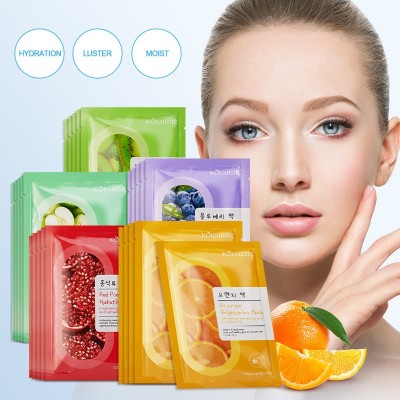 KORMESIC全英文面膜Facial Mask植物水果片装跨境面膜外贸批发