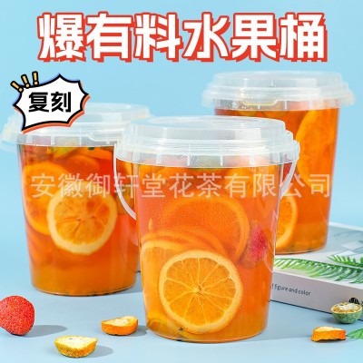 冻干青桔柠檬百香果茶西柚茶 自制一桶水果茶 工厂直营量大价优图4