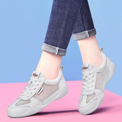 2024春季新款女鞋网面透气板鞋女款百搭休闲鞋轻便运动鞋 小白鞋子