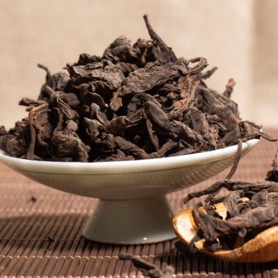 现货批发陈年樟香古树普洱茶散茶 陈香熟普 大叶普洱熟茶