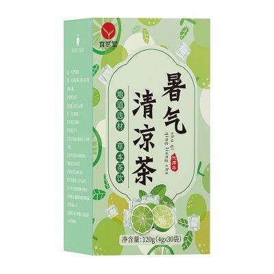 宜然堂茶薄荷茶柠檬金银花菊花茶批发o em定 制暑气清凉茶图5