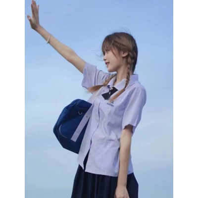 泰国校服禁忌女孩娜诺jk衬衫制服泰式运动会高中学生毕业班服套装图2