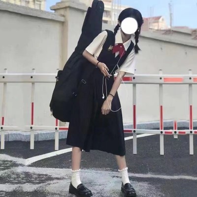 正版护奶裙日系jk制服大码胖妹妹学生卡奶裙jk学院风连衣裙图4