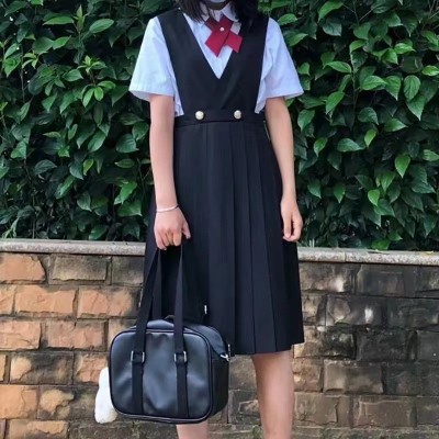 正版护奶裙日系jk制服大码胖妹妹学生卡奶裙jk学院风连衣裙图5