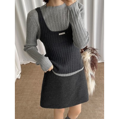 高级感磨毛高腰显瘦半身裙女2025冬季新款复古百搭呢料短裙A字裙图4