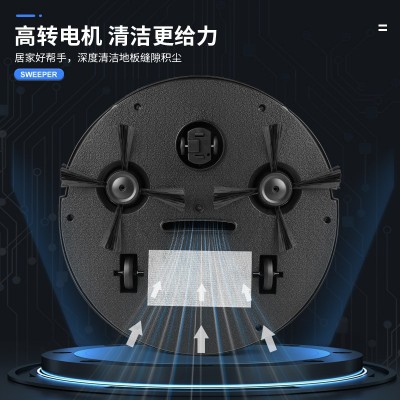 新款跨境迷你USB充电扫地机智能吸扫拖一体扫地机器人礼品批发图3